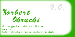 norbert okrucki business card